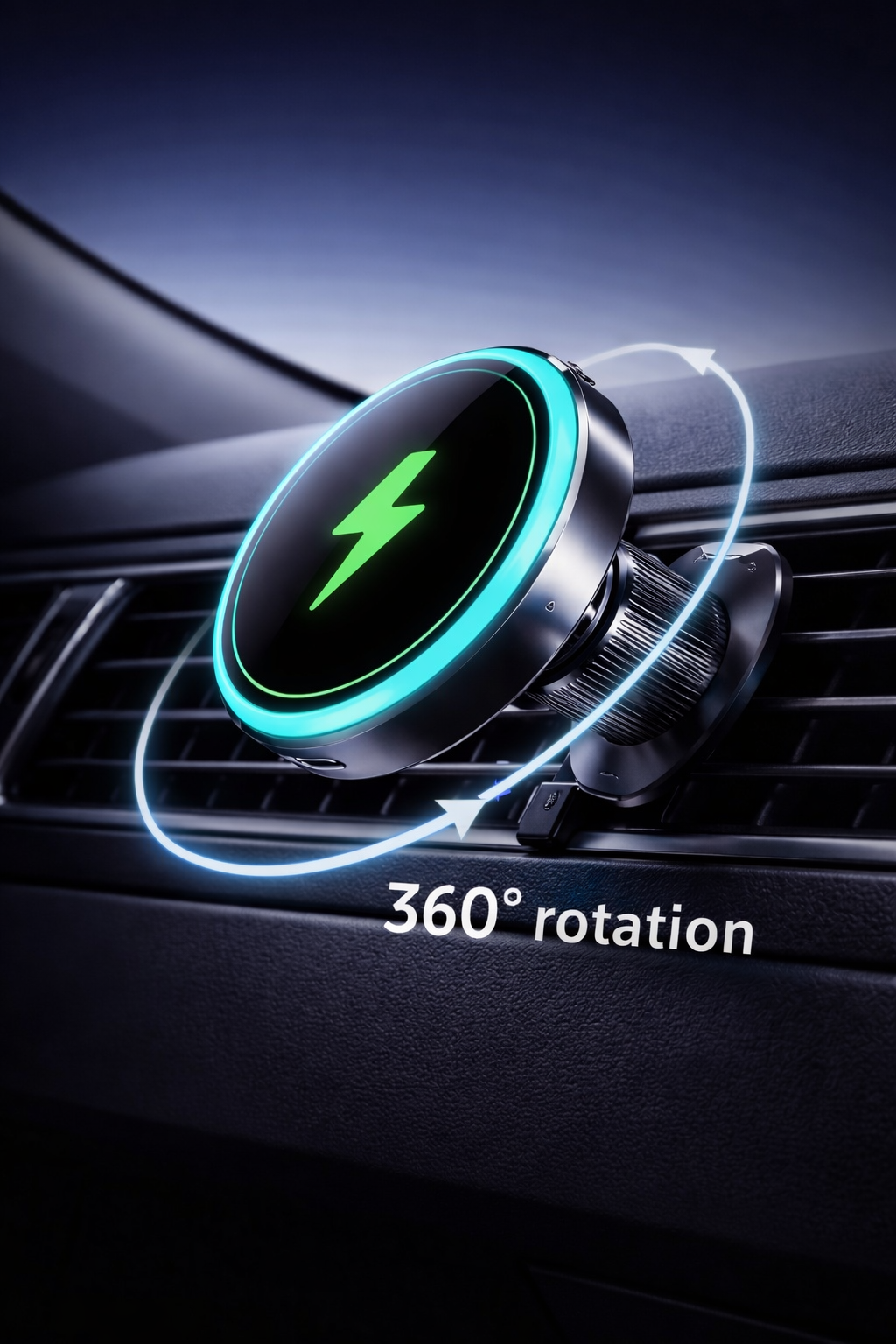 Ultra-Fast Wireless Car Charger Mount for iPhone – Magnetic Air Vent Holder
